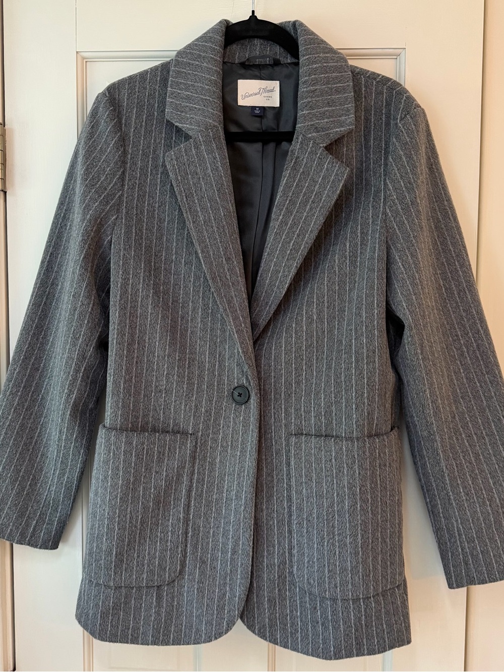 Universal Thread Gray Pinstripe Blazer Jacket